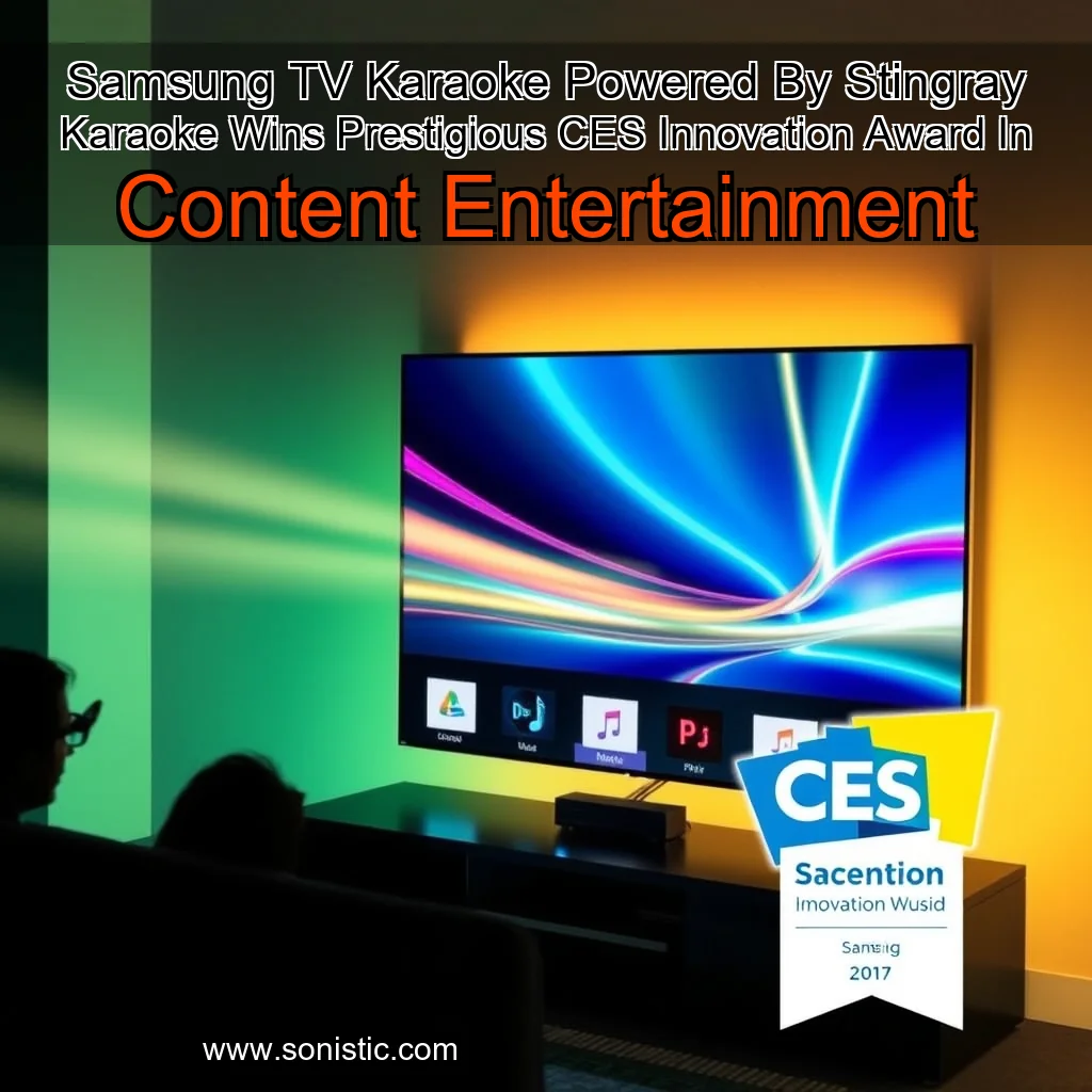 You are currently viewing Samsung TV Karaoke  Powered By Stingray Karaoke  Wins Prestigious CES Innovation Award In Content  Entertainment