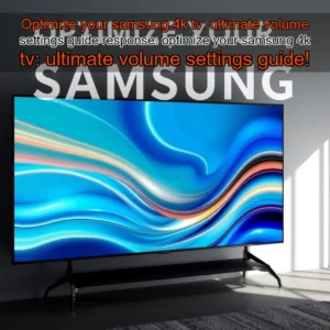 Read more about the article Optimize your samsung 4k tv: ultimate volume settings guide


 response: optimize your samsung 4k tv: ultimate volume settings guide!
