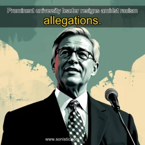 Read more about the article Prominent university leader resigns amidst racism allegations.