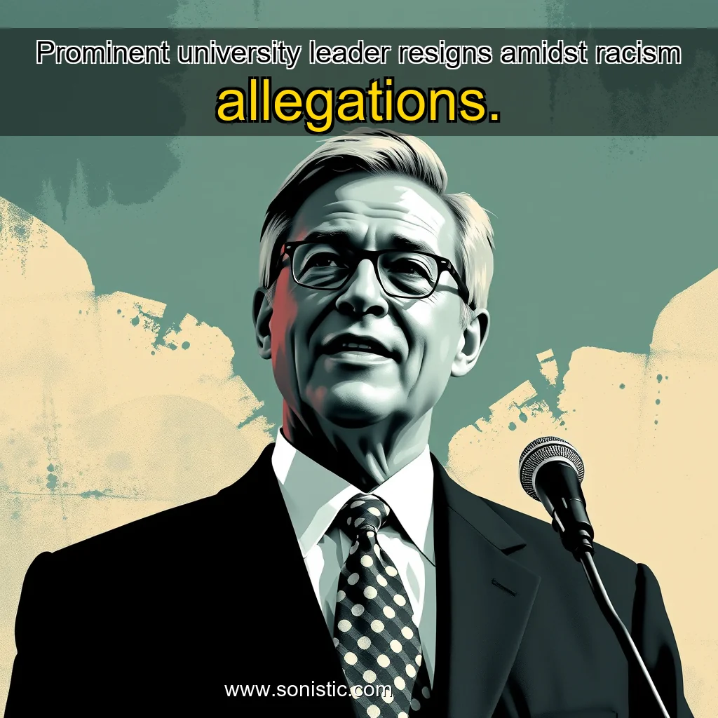 You are currently viewing Prominent university leader resigns amidst racism allegations.